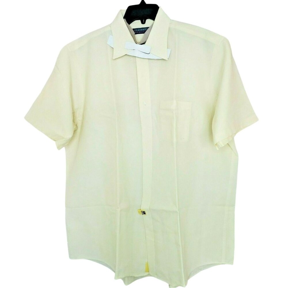 Claybrooke Wrinkle Free 17.5" Wrinkle Free Oxford Short Sleeve Button Up Shirt
